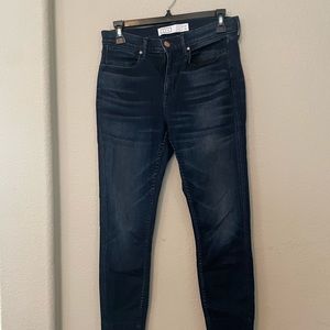 AYR "the riser" skinny jean in dark wash, 29×28